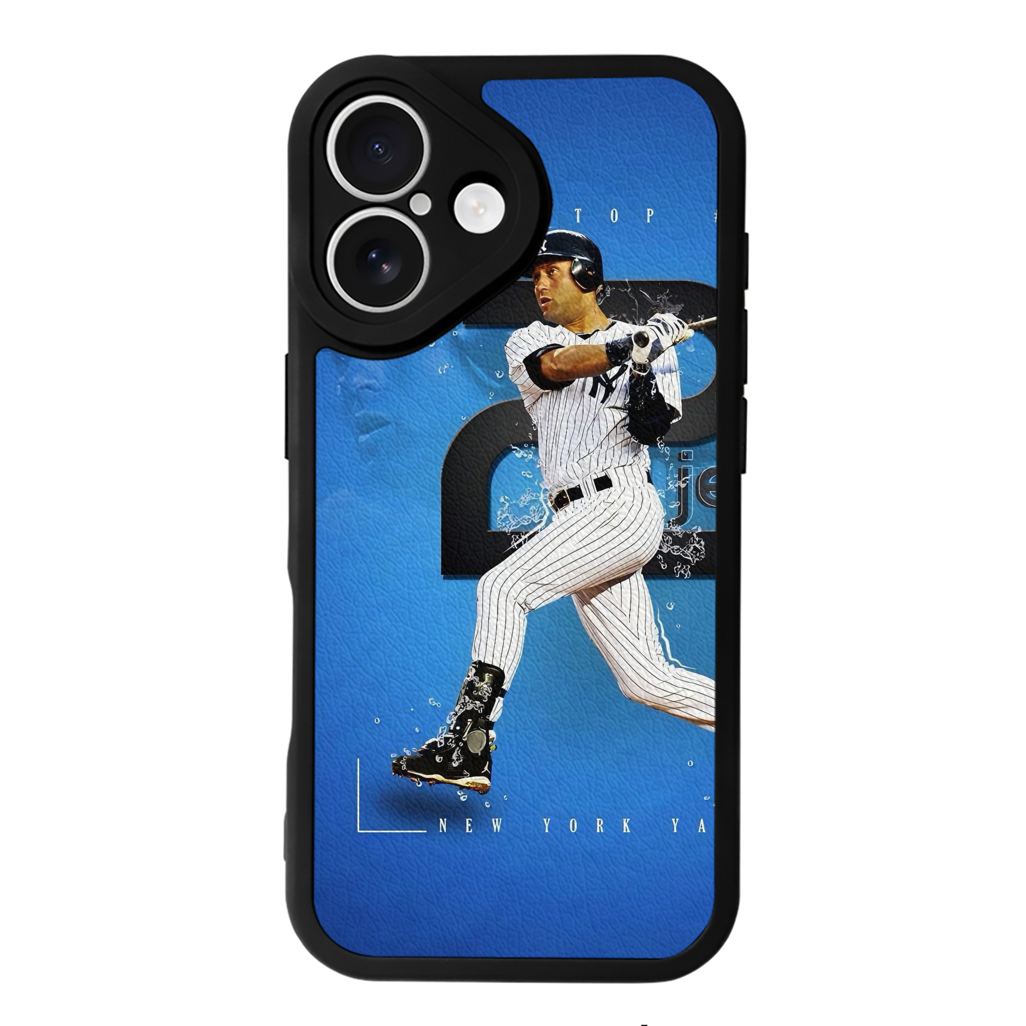 Derek Jeter 107 IPhone 16 Silicone Leather Case – UV Print, Lambskin Texture – Perfect Fit, Wireless Charging Compatible, Scratch Resistant, Precise Cutouts – Stylish Protection For IPhone 16
